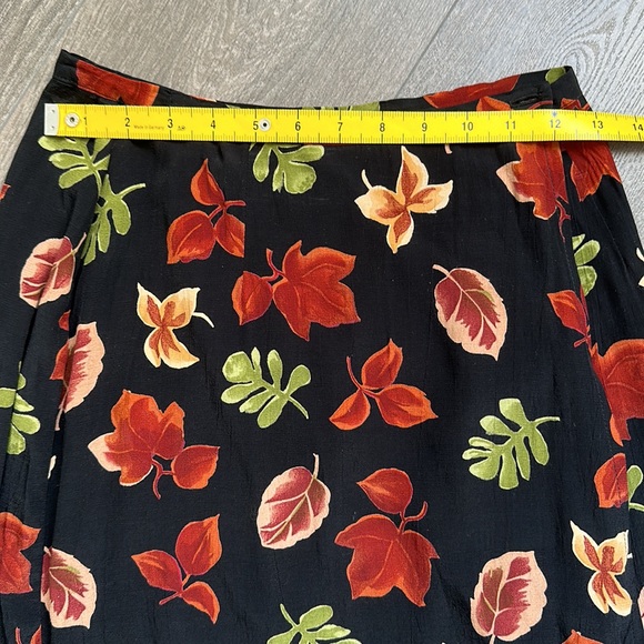 Vintage Beechers Brook Petites skirt printed autumn fall leaves 🍃 🍁 S/M - Picture 5 of 9